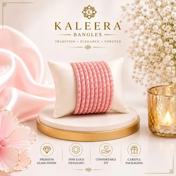 Pink_Glass_Gold_Detail_Traditional_Bangles_For_Women