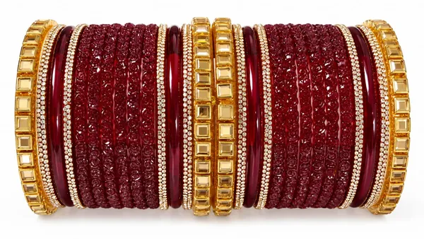 Red_Gold-Tone_Glass_Embellished_Bangle_Set_For_Women