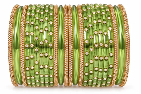 Green_Glass_Stone_Embellished_Bangle_Set_For_Women