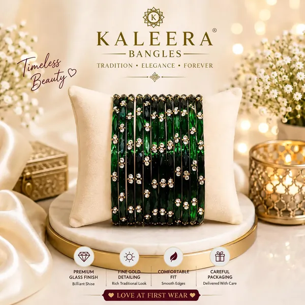 Green_Glass_Gold_Embellished_Bangle_Set_For_Women