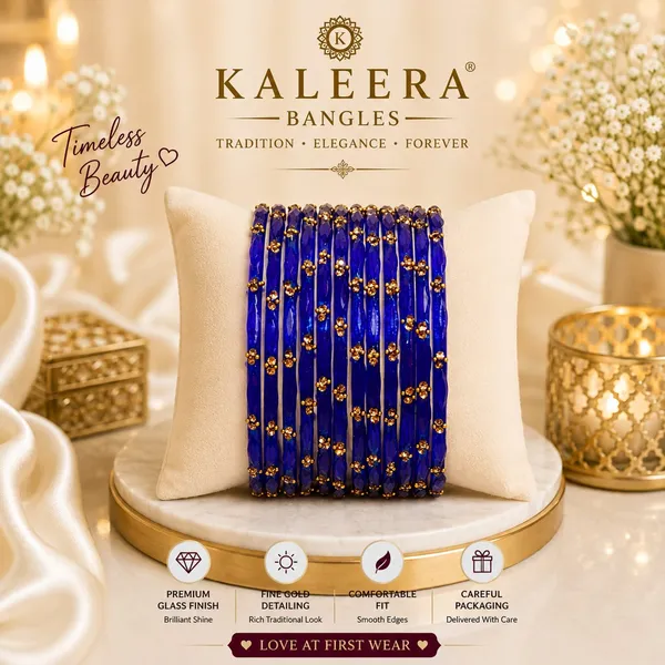 Blue_Glass_Floral_Embellished_Bangles_For_Women