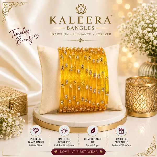 Yellow_Glass_Floral_Embellished_Bangle_Set_For_Women