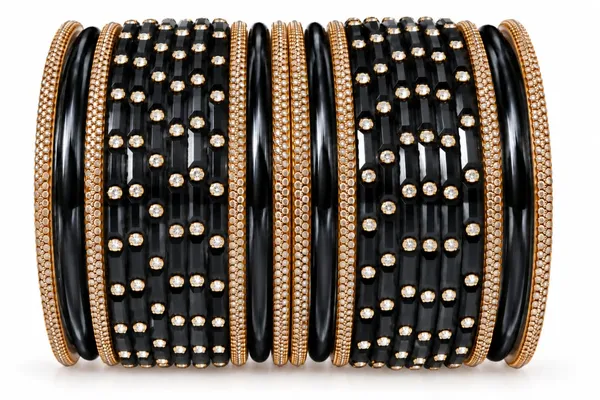 Black_&_Gold_Glass_Stone_Studded_Bangle_Set_For_Women