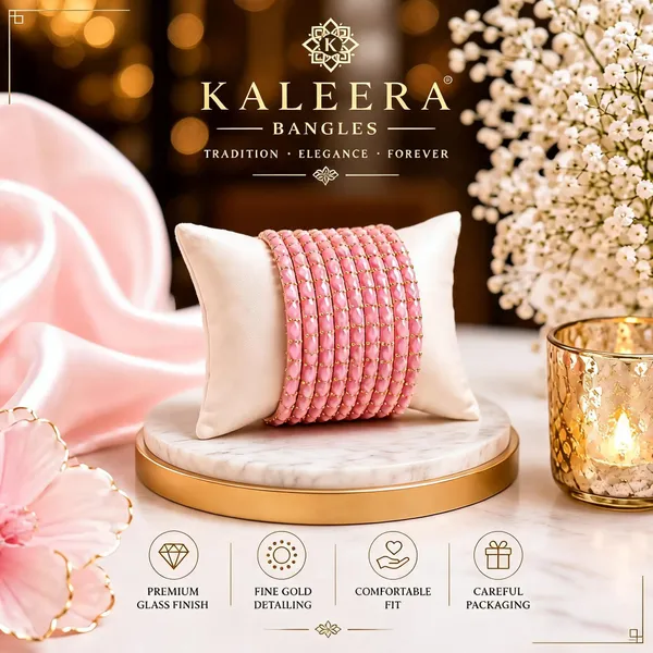 Pink_Glass_Gold_Detail_Traditional_Bangles_For_Women