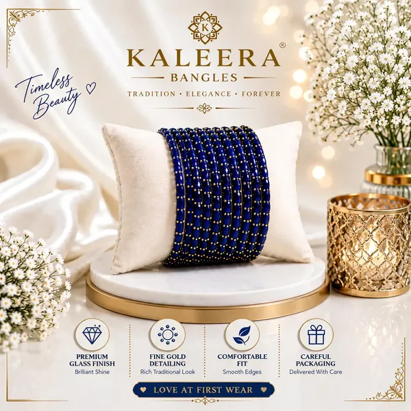Blue_Glass_Gold_Detailing_Traditional_Bangles_For_Women
