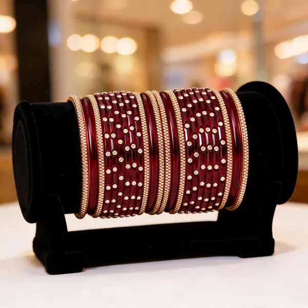 Maroon_Glass_Gold-Tone_Embellished_Bangle_Set_For_Women