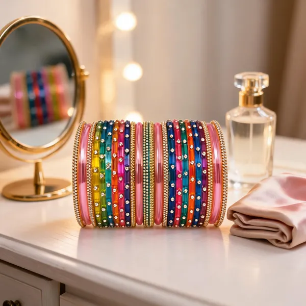 Multicolor_Glass_Stone_Studded_Bangle_Set_For_Women