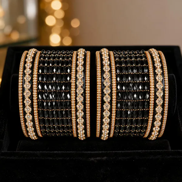 Black_Gold-Tone_Glass_Stone_Studded_Bangle_Set_For_Women