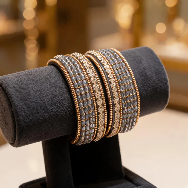 Grey_&_Gold_Glass_Stone_Studded_Bangle_Set_For_Women