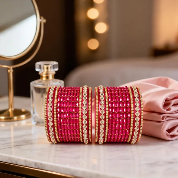Pink_Glass_Stone_Studded_Bangle_Set_For_Women