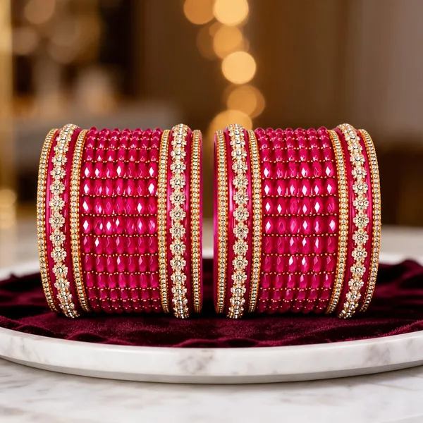 Pink_Glass_Stone_Studded_Bangle_Set_For_Women