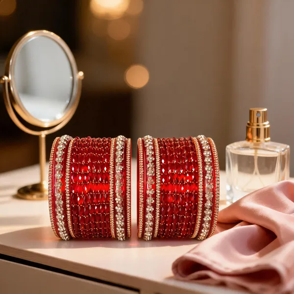 Red_Glass_Stone_Studded_Traditional_Bangle_Set_For_Women