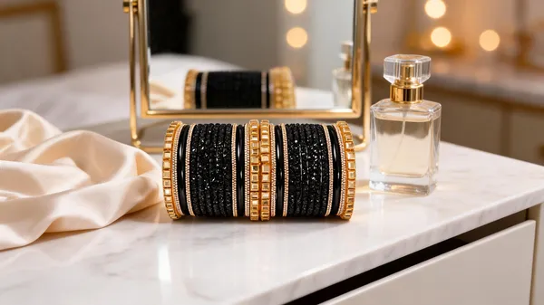 Black_&_Gold_Glass_Embellished_Bangle_Set_For_Women