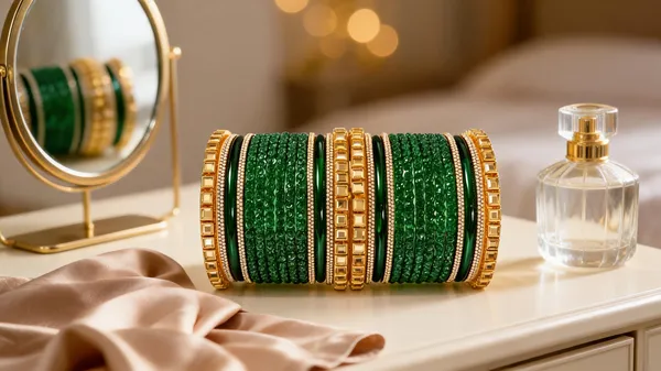 Green_&_Gold_Glass_Embellished_Bangle_Set_For_Women