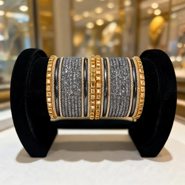 Grey_Gold-Tone_Glass_Geometric_Bangle_Set_For_Women