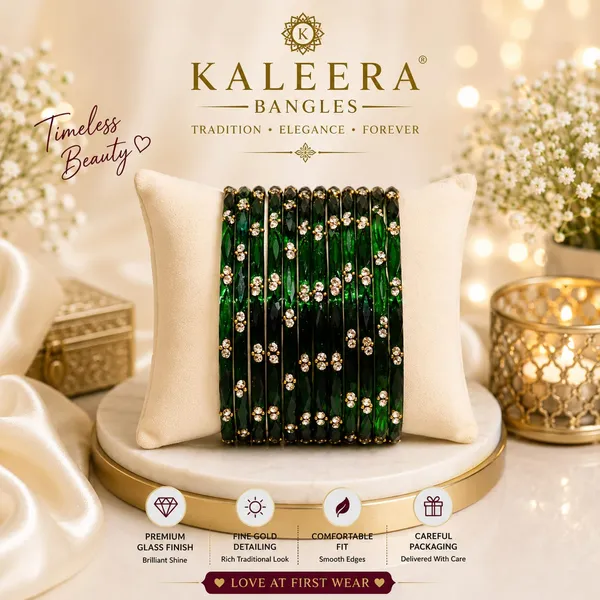 Green_Glass_Gold_Embellished_Bangle_Set_For_Women