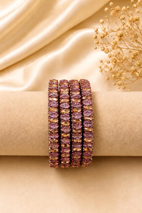 Purple_Gold_Glass_Stone_Studded_Bangle_Set_For_Women