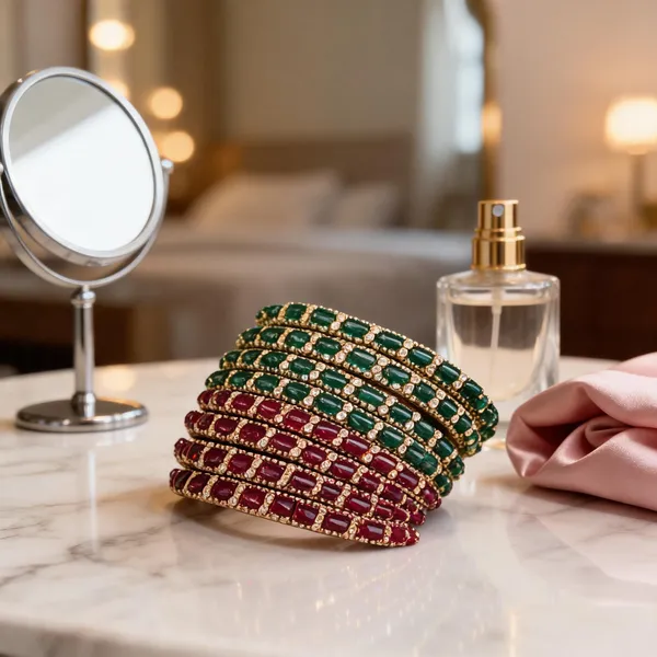 Maroon_And_Green_Glass_Kundan_Stone_Studded_Bangle_Set_For_Women_Pack_of_2