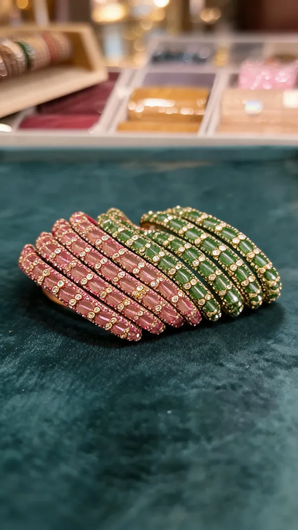 Pink_And_Green_Glass_Stone_Studded_Bangle_Set_For_Women_Pack_of_2