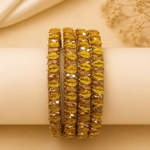 Yellow_Glass_Stone_Studded_Bangle_Set_For_Women