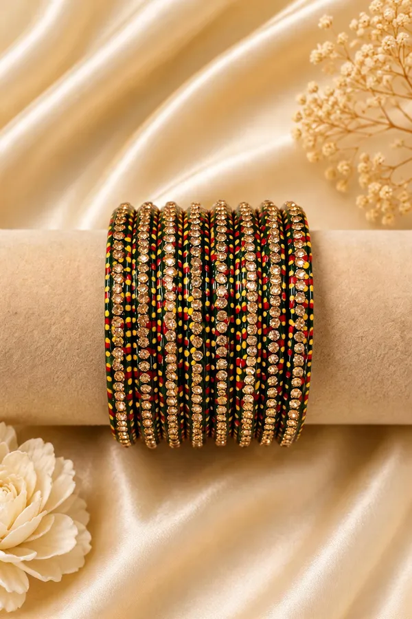 Multicolor_Glass_Enamel_Stone_Studded_Bangle_Set_For_Women