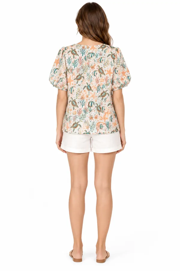 Ocean_Garden_Puff-Sleeve_top