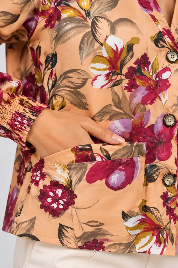 Seashell_Sketch_Cotton_Puff-Sleeve_Top