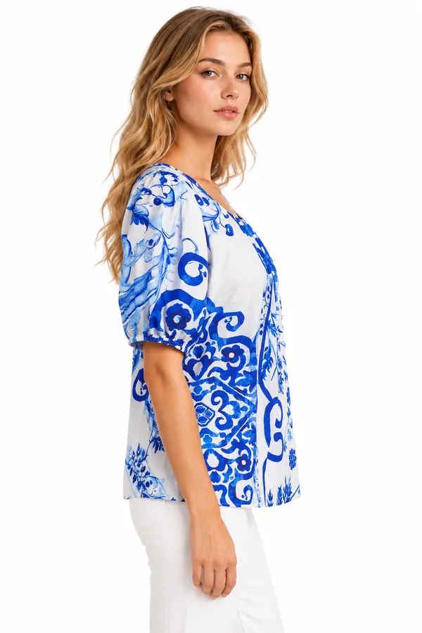 Azure_Porcelain_Cotton_Puff-Sleeve_Top