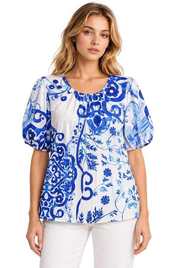 Azure_Porcelain_Cotton_Puff-Sleeve_Top