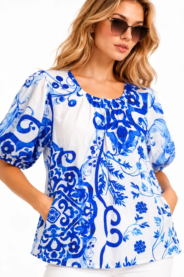 Azure_Porcelain_Cotton_Puff-Sleeve_Top
