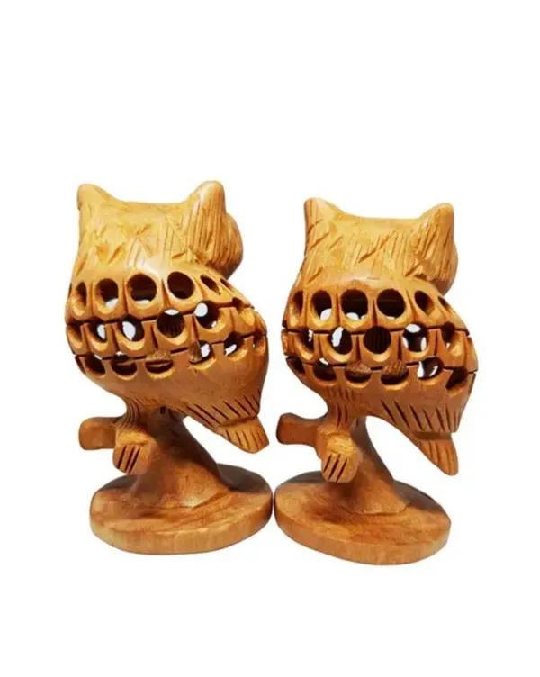 Indergarh_Heritage_Handicraft_Wooden_Handmade_Owl_Pair_Of_Wooden_With_Jali_Work