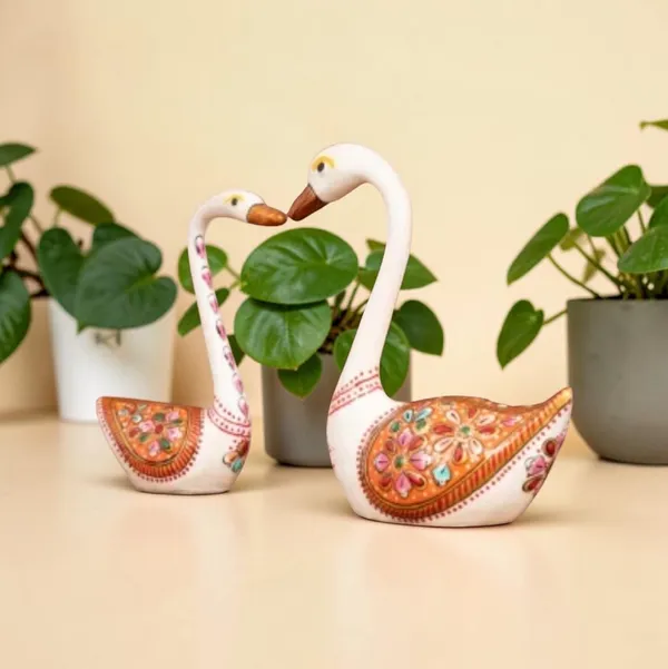 Metal_Meenakari_painted_swan_pair_