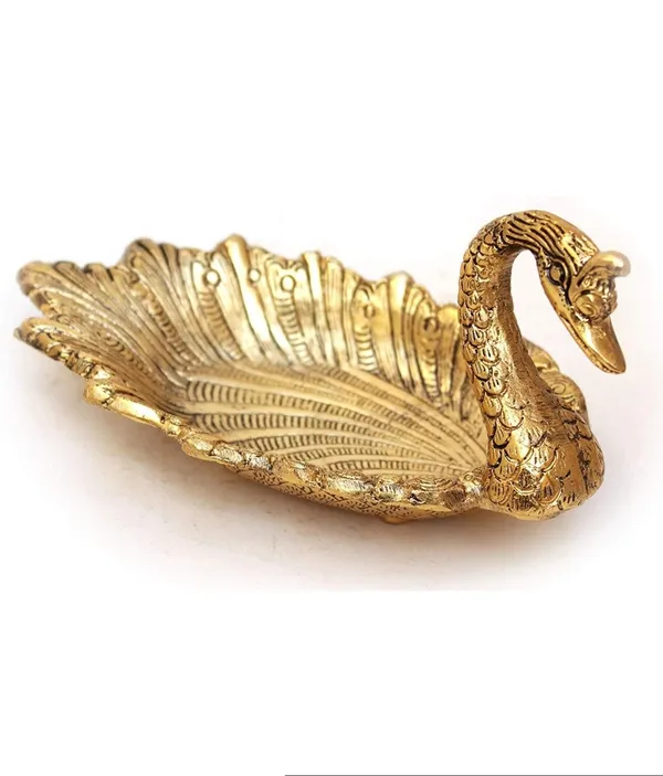 Metal_golden_colour_duck_shap_dry_fruits_try_bowl_