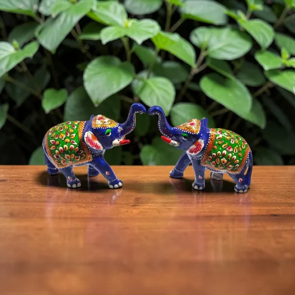 Indergarh_Heritage_Handicraft_Metal_Meenakari_Elephant_Statue