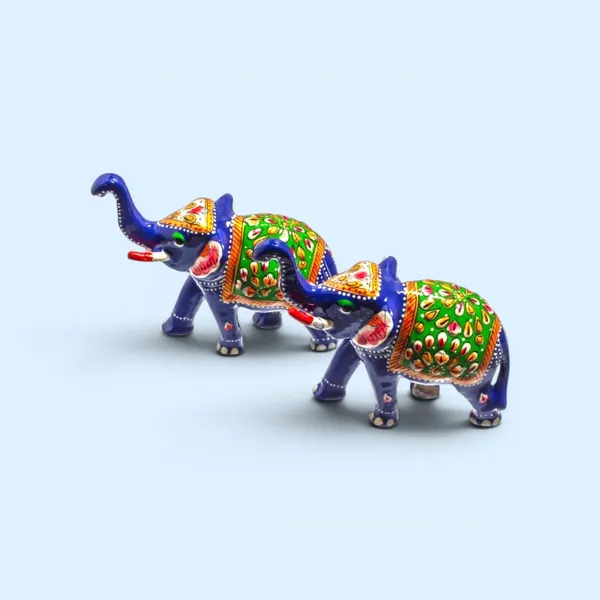 Indergarh_Heritage_Handicraft_Metal_Meenakari_Elephant_Statue