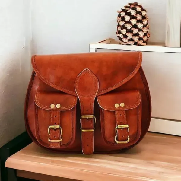 Craftshades_-9*11_Inch_Cross_Body_Double_Pocket_Sling_Goat_Leather_Bag_For_Boys_&Amp;_Girls