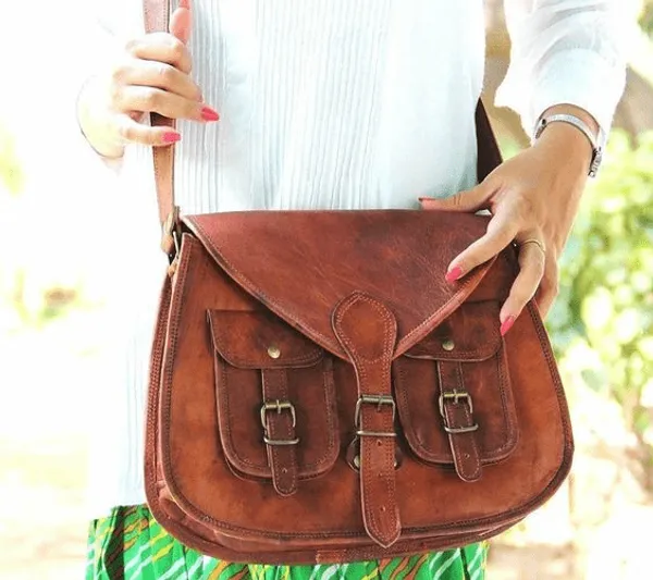 Craftshades_-9*11_Inch_Cross_Body_Double_Pocket_Sling_Goat_Leather_Bag_For_Boys_&Amp;_Girls