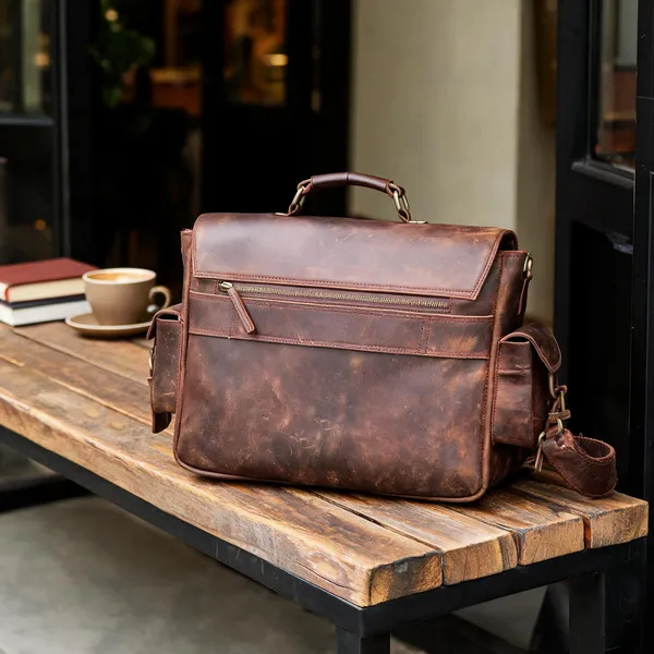 Craftshades_–_11*15_Inch_Handcrafted_Buffalo_Leather_Messenger_Bag_|_100%_Genuine_Leather