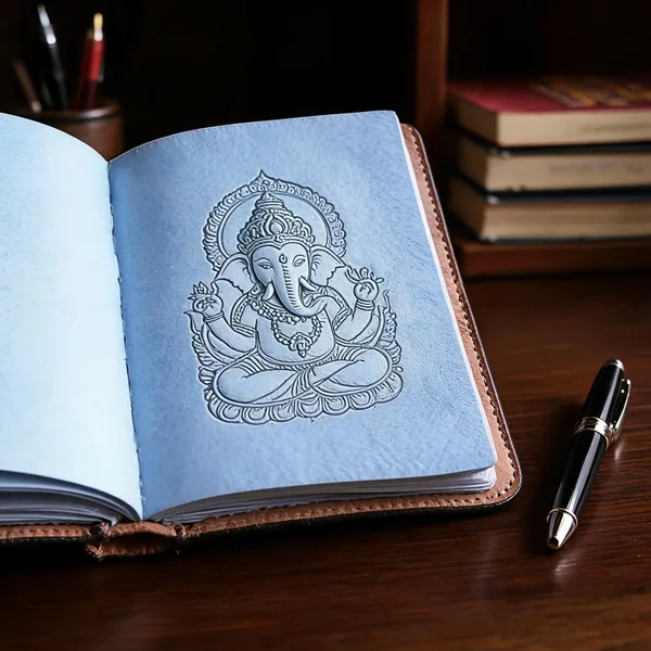 Craftshades_–_Shree_Ganesha_Embossed_Unique_Design_7″5_Handcrafted_Leather_Journal/Diary_200_Page_|_100%_Genuine_Leather