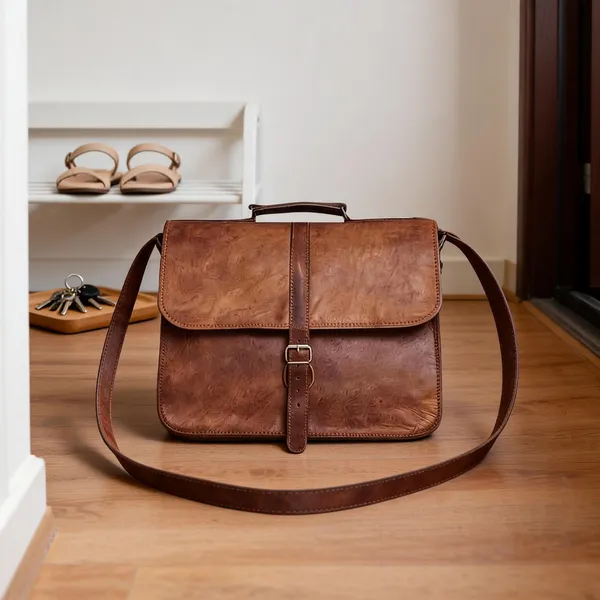 Craftshades_-_10*13"_Expandable_Handcrafted_Vintage_Goat_Leather_Bag_|_100%_Genuine_Leather