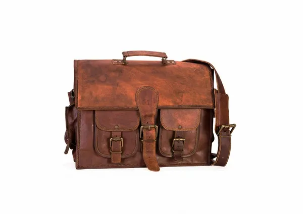 Craftshades_–_15_Inch_Double_Pocket_Handcrafted_Vintage_Messenger_Goat_Leather_Bag_For_Men_|_100%_Genuine_Leather