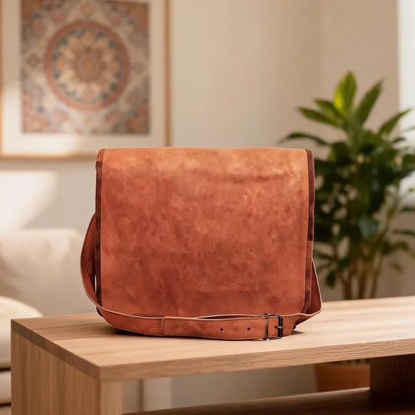 Craftshades_–_11*15″_Plain_Handcrafted_Goat_Leather_Full_Flap_Bag_|_100%_Genuine_Leather