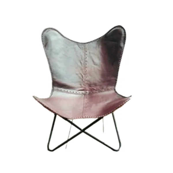 Handmade_Leather_Butterfly_Chair,_Handmade_Chair,_Foldable_Chair