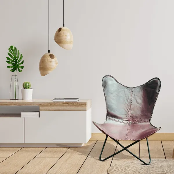 Handmade_Leather_Butterfly_Chair,_Handmade_Chair,_Foldable_Chair