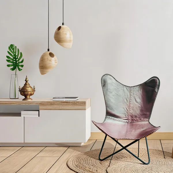 Handmade_Leather_Butterfly_Chair,_Handmade_Chair,_Foldable_Chair