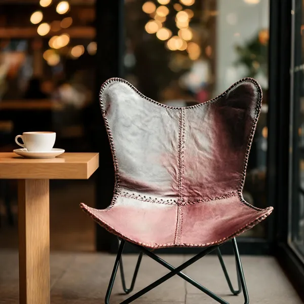 Handmade_Leather_Butterfly_Chair,_Handmade_Chair,_Foldable_Chair