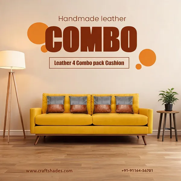 Handmade_Leather_4_Combo_Pack_Cushion_For_Sofa