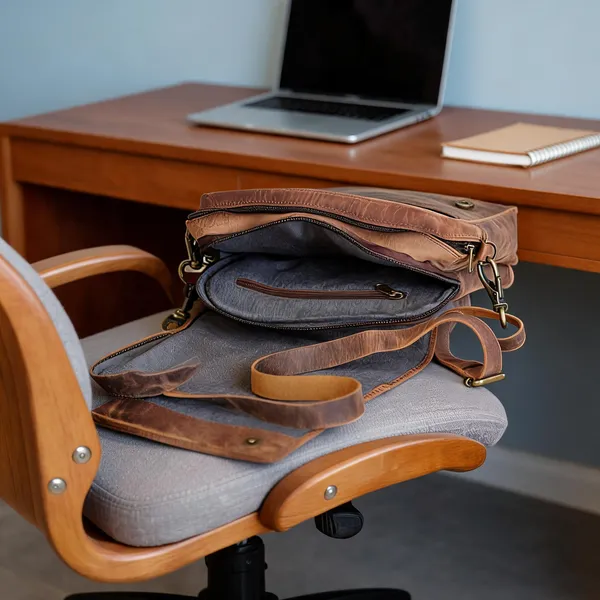Craftshades_9*11_Inch_Buffalo_Leather_Bag