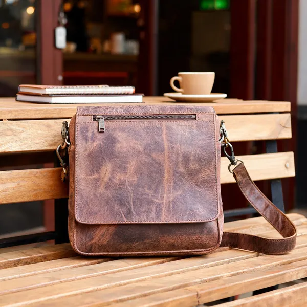 Craftshades_9*11_Inch_Buffalo_Leather_Bag