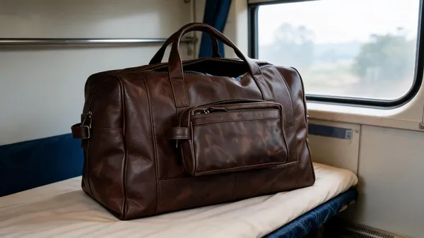 Craftshades_Combo_-_3_Outer_Pockets_24"_Edge_Handcrafted_Duffle_Leather_Bag_&Amp;_Toiletry_Bag